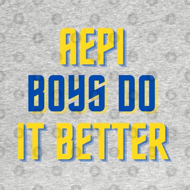 AEPi Boys Do It Better - Yellow & Dark Blue by stickersbyjori